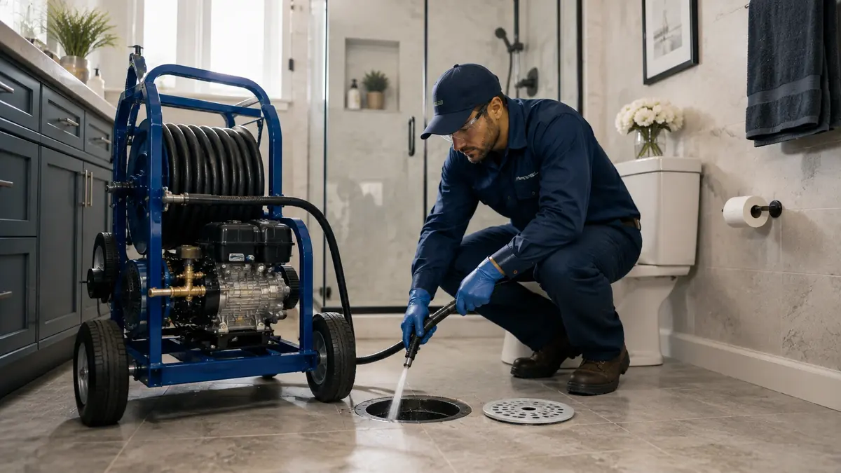 Bathroom Drain Hydro Jetting in Gardena