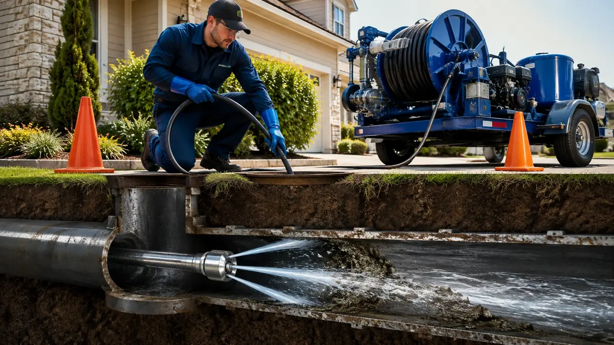 Main Sewer Line Hydro Jet Cleaning in Gardena